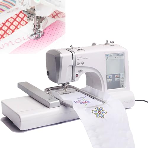 Macchina da ricamo computerizzata con 158 disegni integrati, funzione trapuntatura, area da ricamo da 9,2 pollici, touch screen LCD per facilitare cucito e artigianato