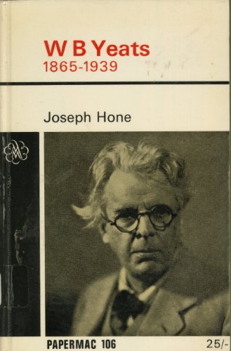 W.B. Yeats, 1865-1939 B0007J4W62 Book Cover