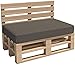 Cojines de Palets Sofá de Patio Cojin para Jardín cojin para Muebles Exterior Interior Funda desenfundable Lavable (Asiento 120x80x15, Gris)