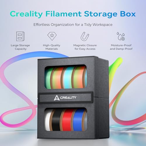 Image of Creality Filament Storage Box, 3D Printer Filament Storage for 10KG, 3D Filament Dryer with Magnetic Closure, Moisture-Proof & Damp-Proof for PLA /PETG /ABS /TPU /UV Resin and More