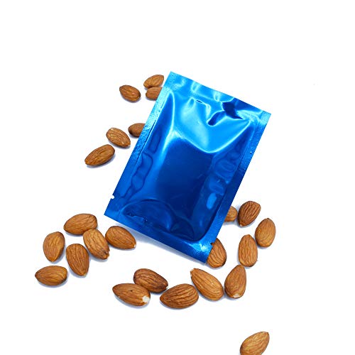 Qq Studio 100 Pcs Metallic Mylar Foil Open Top Sealable Bags (8X12Cm(3.1X4.7"), 100X Dark Blue) #TOP2