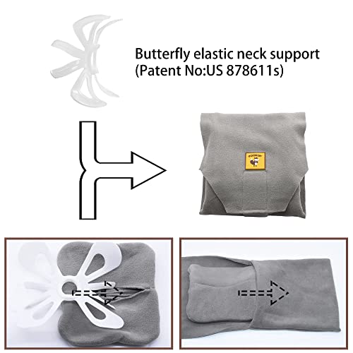 Foxseon Travel Pillow,Men's Turtleneck Support Neck Pillow,Airplanes Car Or Office Nap Pillow,Easy To Clean And Carry, With Luxury Storage Bag(Light Gray) #TOP2