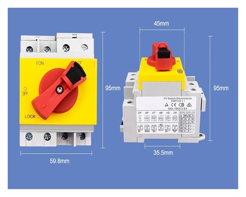Interruptor solar de 1200V y 32A con mecanismo de aislamiento a cuatro polos 2