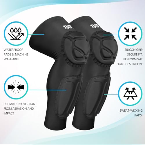 image for TUOY Knee Pad with Shin Guard Pads, Protective Shin/Knee Sleeve Suppor