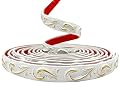 Wall Trim Molding Peel and Stick 16.4 Ft *0.78inch Trim Wood Molding Decorative Trim Self Adhesive 3/4 Flexible Foam Molding Trim for DIY Wall Decoration/Ceiling/Bathroom Mirror/Cabinet(Gold/White)