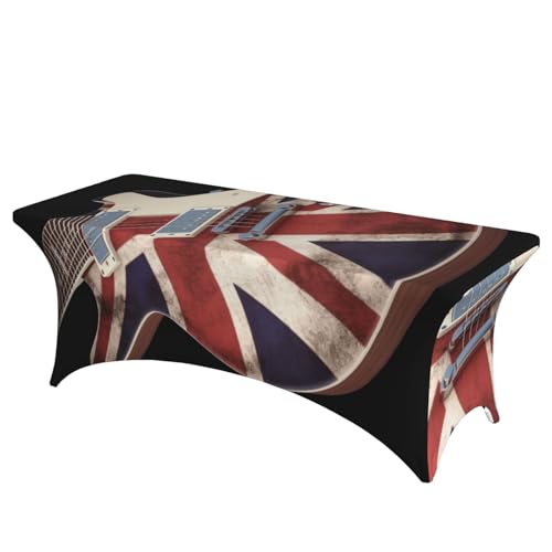 Nappe élasthanne rectangulaire 1,8m drapeau britannique - 2