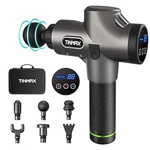 Massagepistole Massage Gun für Nacken Schulter Tiefen Massagegerät mit 30 Geschwindigkeiten 6 Massageköpfen Elektrisches Handmassagegerät 2600 mAh mit Aufbewahrungstasche LCD Anzeige Touchscreen