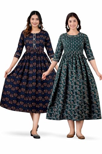 Image of Women's Maternity Kurti for Feeding Zippers |Easy Breastfeeding Kurti for Nursing Pre and Post Pregnancy (Combo of 2 Kurti)