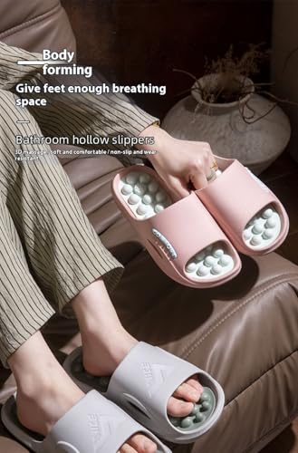 Foot Massage Acupressure Slippers for Women Japanese Spa Shoes Water Sandals Reflexology Pressure Point Mat Slides Relieve Heel Arch Arthritis Neuropathy Pain Stress Plantar Fasciitis Relief Gift4