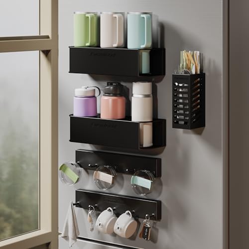 Evemlceol Magnetic Cup Holder for Fridge for 20/30/40 oz Stanley