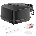 Biling Pond Aerator for Fish Ponds, 2400L/H 40dB Quiet Pond Air Pump, IP65 Waterproof Septic Aerator for Outdoor Ponds, Koi Ponds, Water Gardens Septic Tank with 220V UK 3-Pin Plug, Return Valve