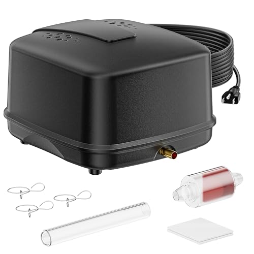 Biling Teichbelüfter für Große Teiche, 2400L/h Luftpumpe Aquarium Sauerstoffpumpe 18W 40db Leiser Leistungsstarke Teichbelüftungspumpe für Gartenteich, Fischbecken, Aquakultur