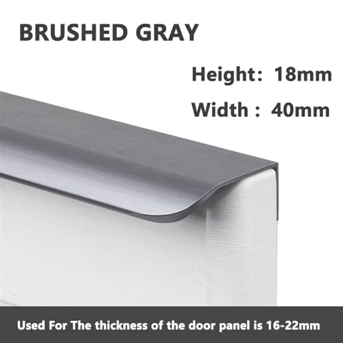 Tiradores ocultos para muebles, pomos de aleación de aluminio, tiradores largos de cajones para armarios de cocina y armarios
