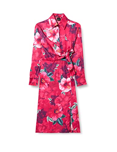 Pinko Damen Geknotetes Satinkleid mit Hi-Aufdruck Lässiges Kleid,...