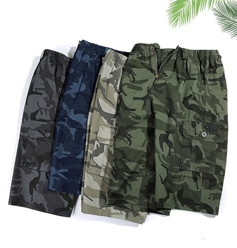 Shorts cargo de algodón para hombre 3/4 largos miniatura 5
