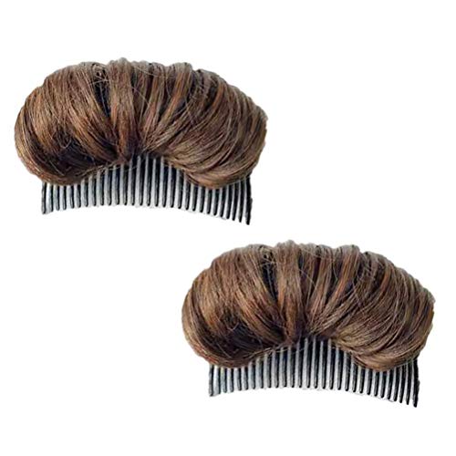 1pc Volume Up Hair Base, Hair Accessories Hairstyle Clip Bun Maker for Women, Volume Insert Hair Bump Up Tool for Short Long Hair DIY (Light Brown)
