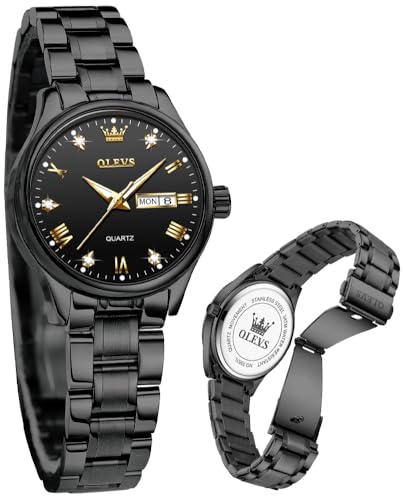 Recopilación de Reloj Chaps . 44 OLEVS Reloj de Mujer con Diamantes, Elegante y de Vestir, con Dia Fecha, Acero Inoxidable, Resistente al Agua, Luminoso