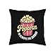 Funny Popcorn Themed for Men Women Adults Kids Popcorn Lover Throw Pillow