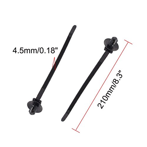Sydien Fir Tree Nylon Push Mount Cable Zip Tie 8.3"x0.18" Black 50pcs