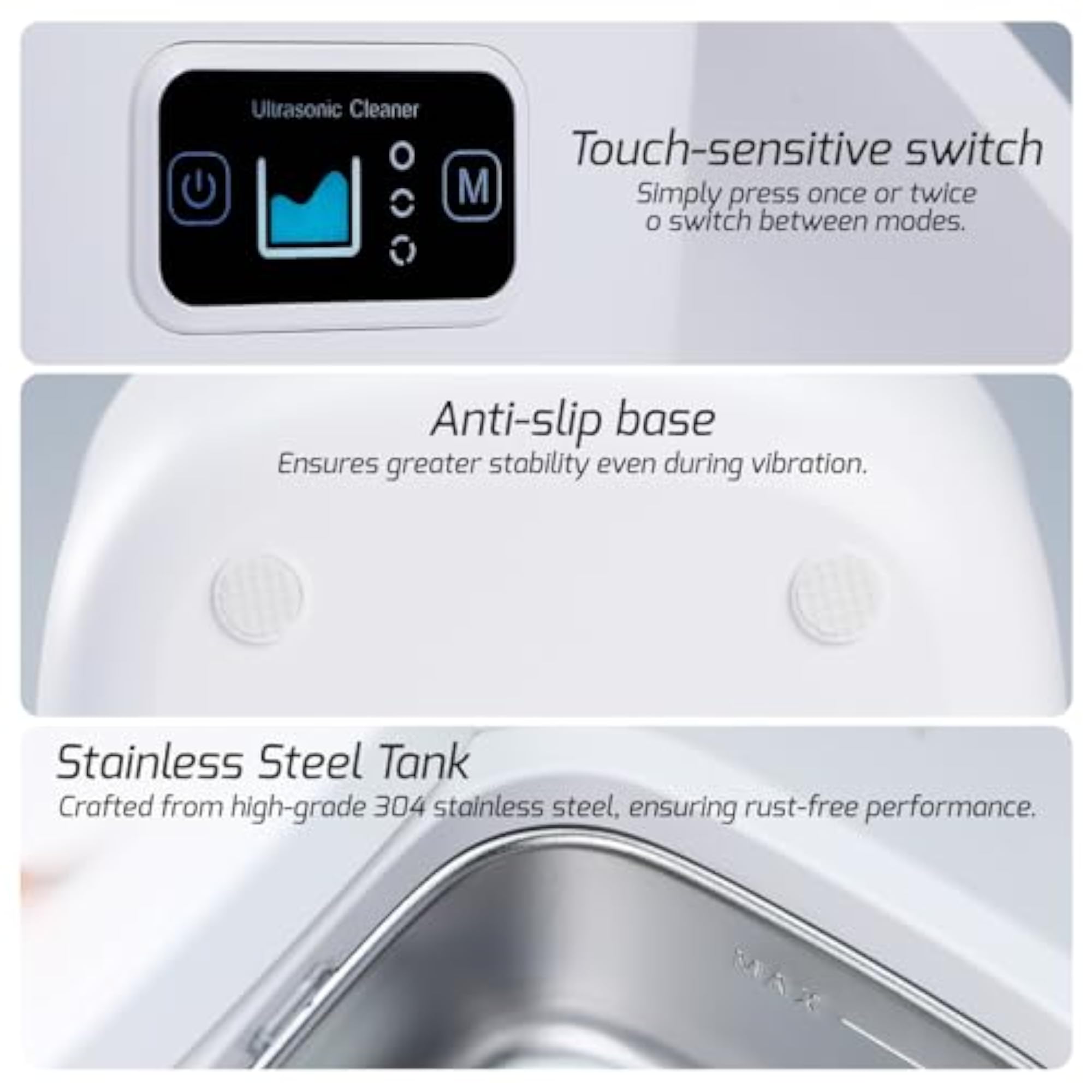 Ultrasonic Cleaning Machine, 255ml Capacity