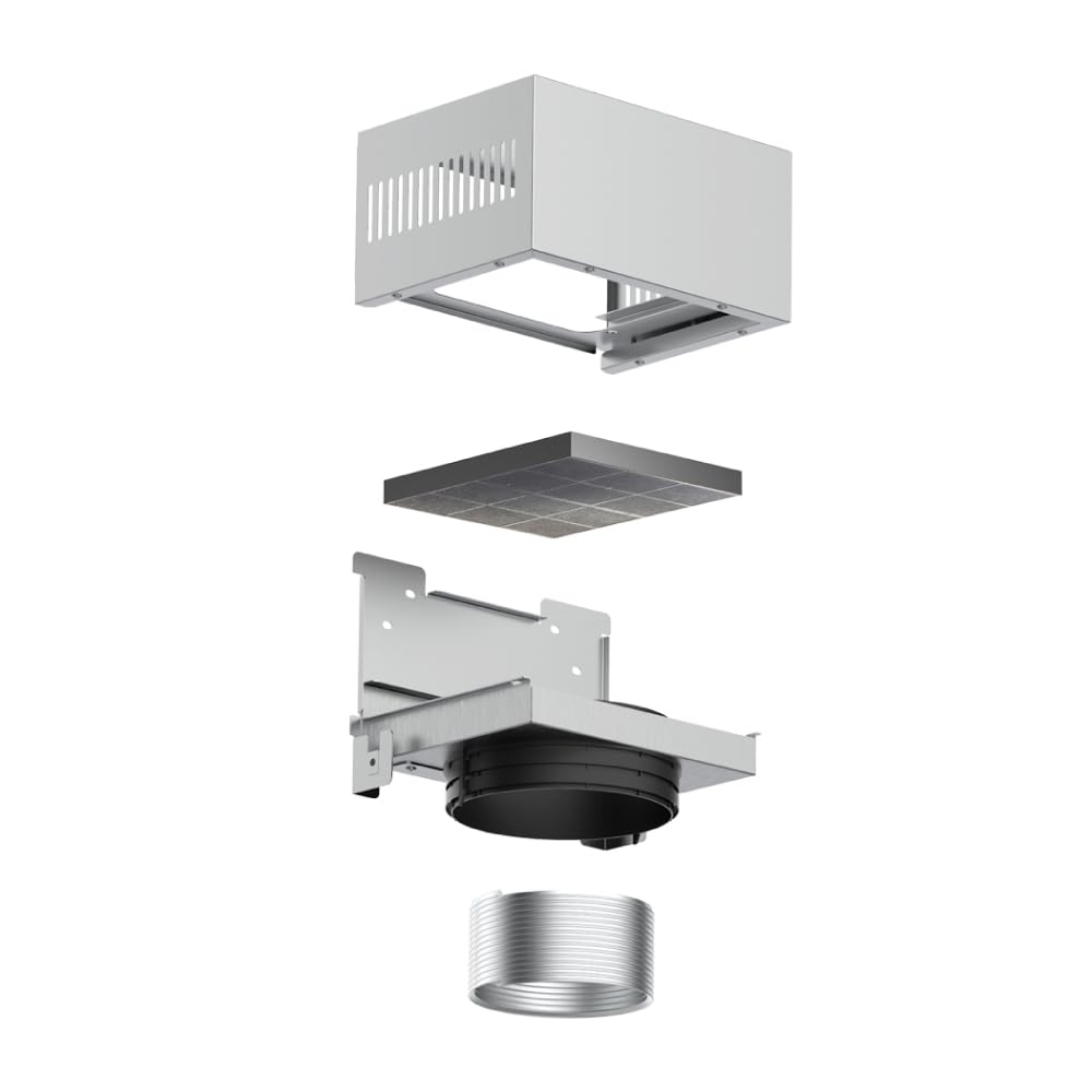 Teka CFH 15200 L3C - Kit de Recirculación, para Filtros Convencionales con Cubretubos, con Soportes de Anclaje, Incluye un Tubo Ondulado, Modelo Cuadrado, Color Acero Inoxidable