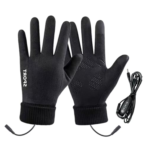 GkgWuxf Guantes Calefactables | Guantes Calefactables USB,Táctiles 3 Niveles de Calor para Conducción Moto Deportes Exteriores Invierno