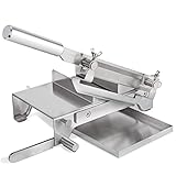 Fleischschneidemaschine für den privaten oder gewerblichen Gebrauch, manuelle Fleischschneidemaschine aus Edelstahl, Schneidemaschine für Fleischgebäck, Obst, Lammfleisch, Schneidemaschine