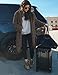 ZHENWEI Women's Winter Warm Open Front Fleece Fluffy Jacket Coat Outwear Brown-XL