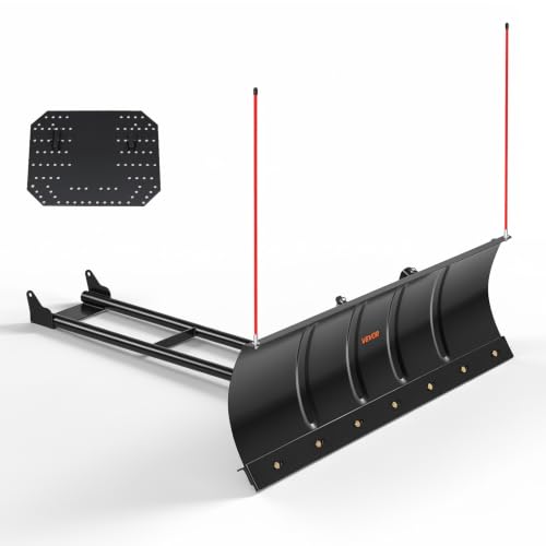 VEVOR Snow Plow Kit 48 in Universal Plow Attachment 3 Mount Options Black