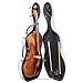 MI&VI CP-7006 Pure Poly Carbon Fiber Cello Case 4/4 Hard Shell 11lb (Full Size) with Wheels | Carry Straps | Rigid Protection | Tough Shell (White)