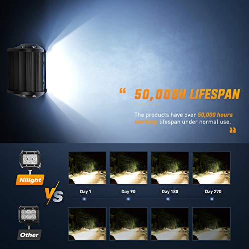 Image of Nilight 2PCS 4 Inch Flood LED Light Pods Kit 18W