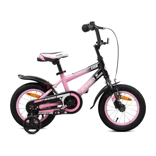 Image of ACEGER Simon Kids Bike for Boys Girls Toddlers, Unisex for Aged 3-13 Years, 12 14 16 18 Inch Children Bicycle with Training Wheels, 20 Inch Bike with Kickstand