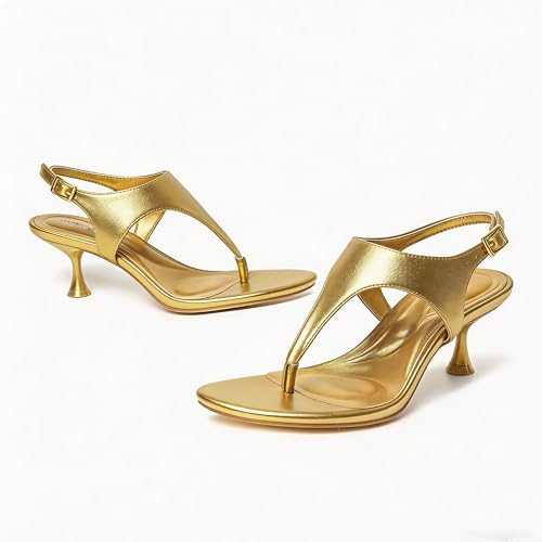 Image of vivianly Kitten Heels for Women Dressy Thong Sandals Slip-On Summer Flip Flop Heels with Soft Straps & Low Block Heel for Women, Comfortable for Party Daily