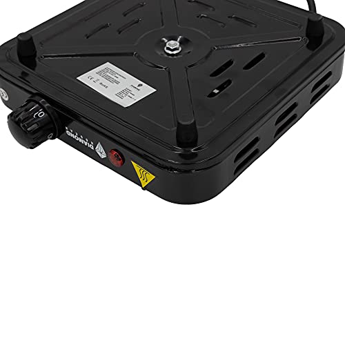DIAMOND HOOKAH Premium elektrische Kochplatte einzeln, 1000W Edelstahl Herdplatte, 5 Leistungsstufen, Mobile Herdplatte… – Bild 7