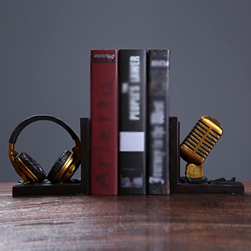 Sujetalibros de micrófono vintage para evitar caídas de libros 5