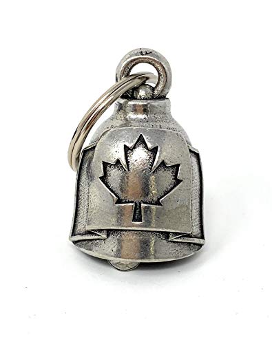 Canada Flag Motorcycle Biker Bell Accessory or Key Chain for Luck