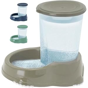 Cat Centre Smarty Sipper Bowl 1.5L Automatic Gravity Water Dispenser Drinker Dog Rabbit Small Animal Premium Pet Supplies Kittens Healthy Watering Grey