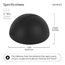 2" Platinum Silicone Speaker Isolation Pads - 4-Pack Non-Skid Speaker Pads with Adhesive, Speaker Isolation Feet for Record Player Isolation - Turntable Feet and Subwoofer Isolation Pad - 20 Duro gallery image