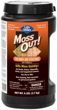 Lilly Miller Moss Control Granules - Kills Moss on Roofs, MossOut Roofs - 6 lb - Granule
