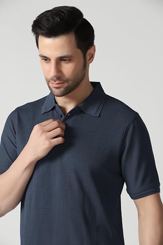 Image of TOPLOT Men's Polo T Shirt | Half Sleeve Design | Comfortable Fit Wear | Stylish Casual Look | Breathable Feel |Modern Style | Easy Movement | Casual & Everyday Wear (5280)