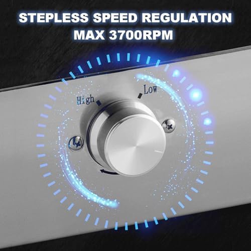 Commercial Vegetable Chopper & Meat Grinder, Multi-Function Food Processor with Stepless Speed Control, Automatic Cutter for Shredding Potatoes, Onions, Fruits, Meats & Cheese (6L)