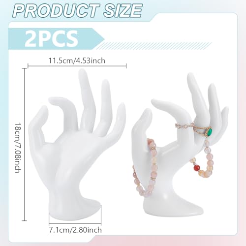 Support bijoux main blanc UNICRAFTALE pour embellir votre coiffeuse - 4