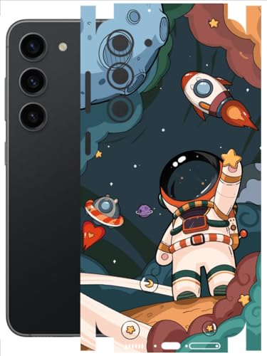 Image of AtOdds - Full Body Back Screen Guard Protector Film - Lamination Wrap Skin Sticker Compatible with Samsung Galaxy S23 (5G) | Scratchproof Matte Finish (Space)