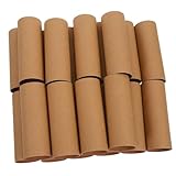 PERSELOSO 20 Stück Papprohre Rund Bastelröhren Weiß Stabile Kartonrollen zum Bemalen für DIY Kunsthandwerk Kreativprojekte Klassenzimmer