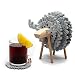 Produktbild Fillar Elch Filz Untersetzer Gläser [12er Premium Set] Schneeflocken Glasuntersetzer für Tisch Deko Weihnachten Winter Küche Esszimmer Getränke Tassen Bar Glas - Filzuntersetzer Tischuntersetzer