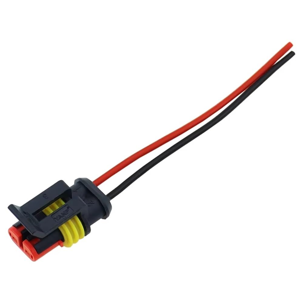Conectores impermeables auto de 2 pines clavija hembra con cable estanco 5
