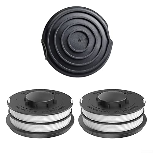URPIZY 2PCS Trimmer Spool & Line with Cover For ALDI Gardenline Grass Trimmer King For Top Craft