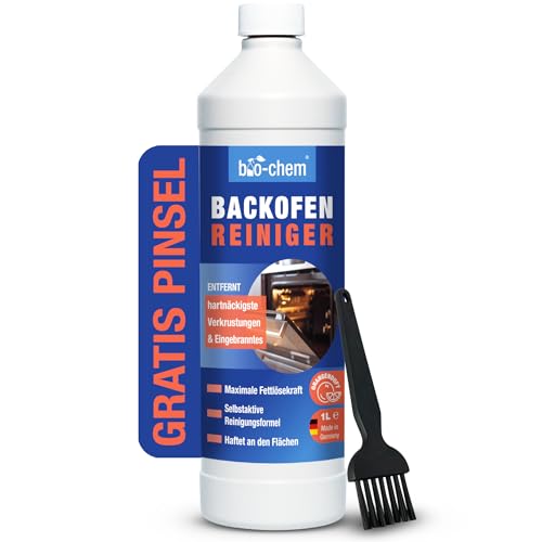 bio-chem Backofenreiniger EXTRA STARK | 1000 ml mit gratis Pinsel | Löst...