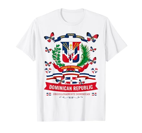 Coat of Arms Republica Dominicana For Kids & Dominican Flag T-Shirt