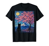 Cat Sakura Mount Fuji The Starry Night Cats lover